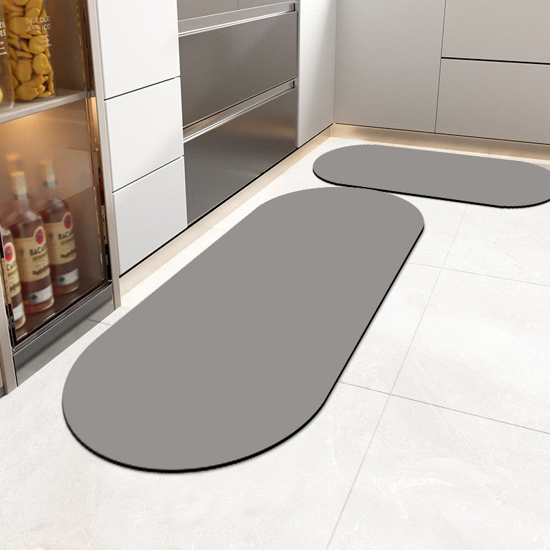 Super Absorbent Kitchen Floor Mat Mat Long Diatomite Kitchen Rug Soft Washable Carpets Solid Color Bathroom Entrance Doormat