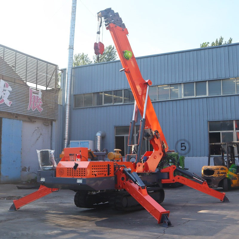 CE EPA Engine 3 Ton Spider Crane Full Hydraulic Telescopic Boom Mini Crawler Mobile 360° Rotating Spider Crane