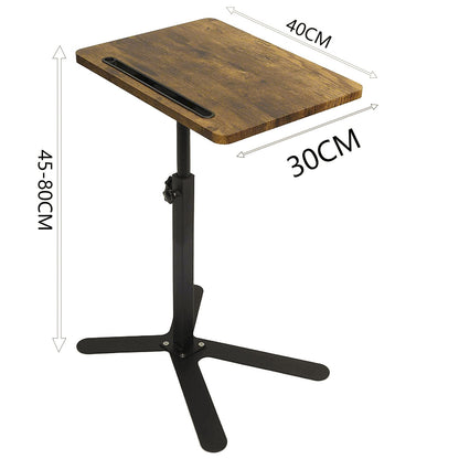 Adjustable Height Laptop Desk Rotating Tabletop Mobile Stand Home Mesa Bedside Table Office Tray Standing Computer Workstat