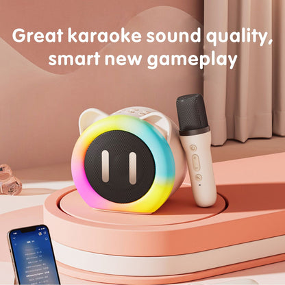 PARAMITA Bluetooth Speaker Portable Home Cute Karaoke Mini Wireless Audio with Microphone Home Karaoke Singing Machine Kids Gift
