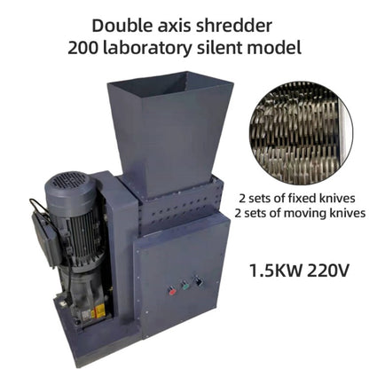 S200 Small Micro Shredder Dual Axis Silent Version 220V Plastic Waste Environmental Recycling Tear Apart Plastic Bottles Rubber