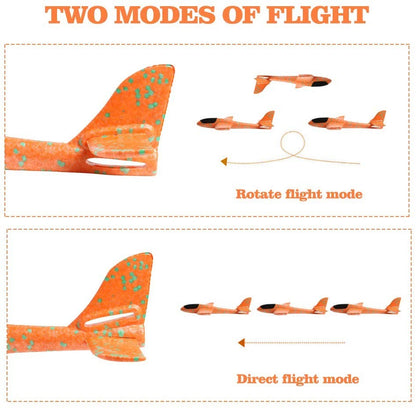 Avião de espuma grande de 36cm x 48cm, planador de avião de arremesso manual, aviões de bolha EPP inerciais, brinquedos de lançamento ao ar livre para crianças e meninos de presente