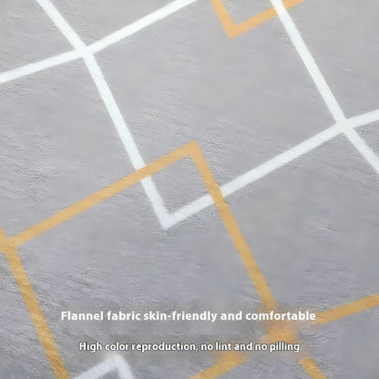 VIKAMA Christmas Snowflake Anti-Slip Washable Rug - Essential Round Floor Mat for Home Room Deco