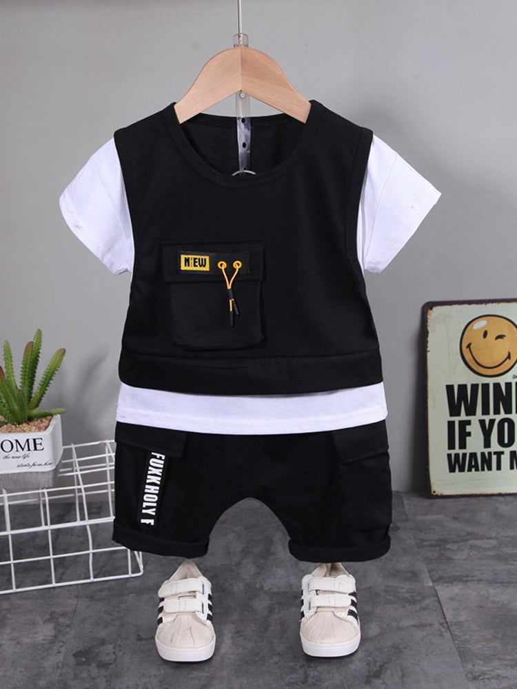 New Summer Infant Boys Clothing Children Casual T-Shirt Shorts 2Pcs/Set Toddler Baby Girl Clothes Sports Costume Kids Tracksuits