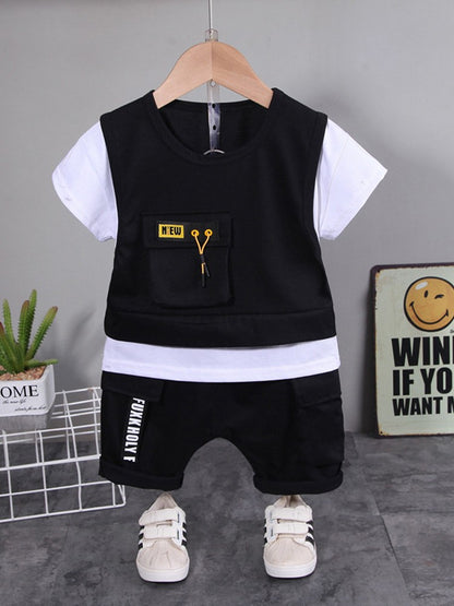 New Summer Infant Boys Clothing Children Casual T-Shirt Shorts 2Pcs/Set Toddler Baby Girl Clothes Sports Costume Kids Tracksuits
