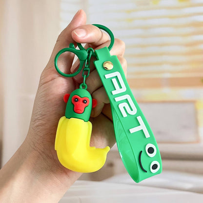 Italian Brainrot Keychain Accessories, Tungtungsahur Whimsical Abstract Mirage Creature Designs Bag Charm