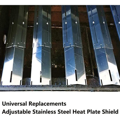 Universal Heat Plates Tent Shield Grill Parts Stainless Steel Adjustable Burner Cover Flame Tamer for Nexgrill Parts Charbroil