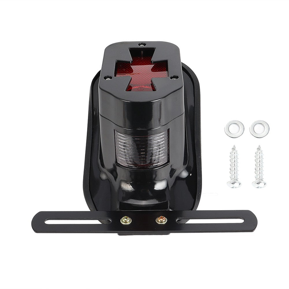 Para-lama traseiro de motocicleta com lâmpada de freio e luzes de placa Caveira Cruzada em Formato de Lápide Para Harley Chopper Bobber Personalizada
