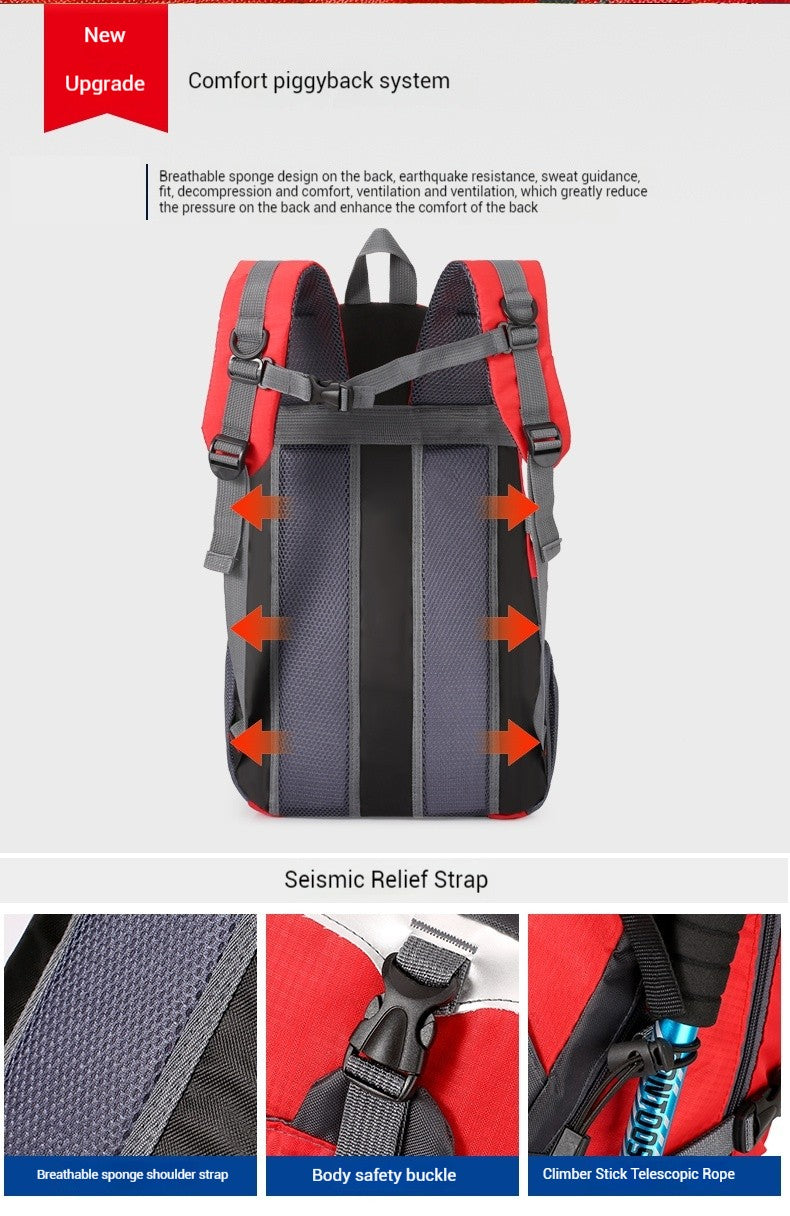 Mochila de Viagem Grande Capacidade Moda Masculina Escalada Esportiva Clássica para Viagem