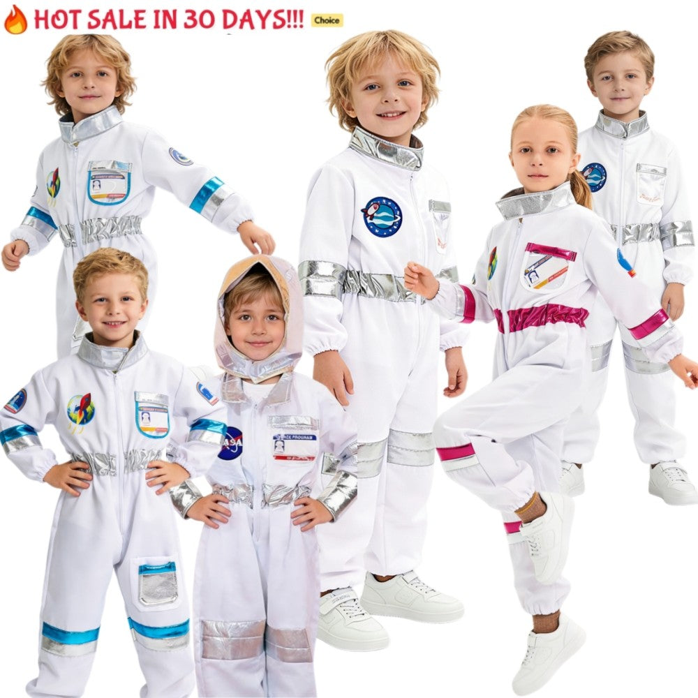 New Astronaut Boys Girls Cosplay Costume for Kids Spaceman Child Halloween Dress Up Children Rocket Jumpsuit Outfit Bodysuits