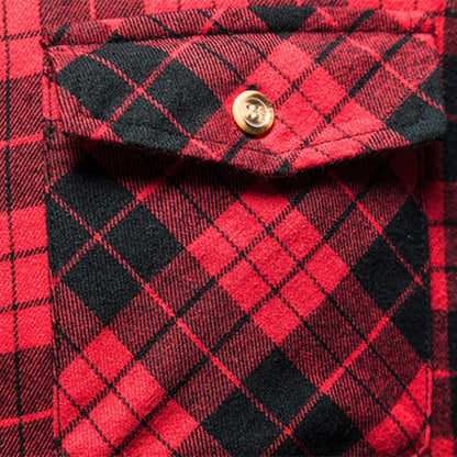 Men's Casual Flannel Plaid Sleeveless Shirt New Double Pocket Cowboy Button Down Shirts Men Cotton Plus Size Vest Checkered Top