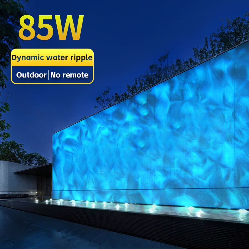 Square Water Ripple Projector Dynamic Water Ripple Logo Indoor Ground Corridor Outdoor Atmosphere Lighting Waterproof Projection
