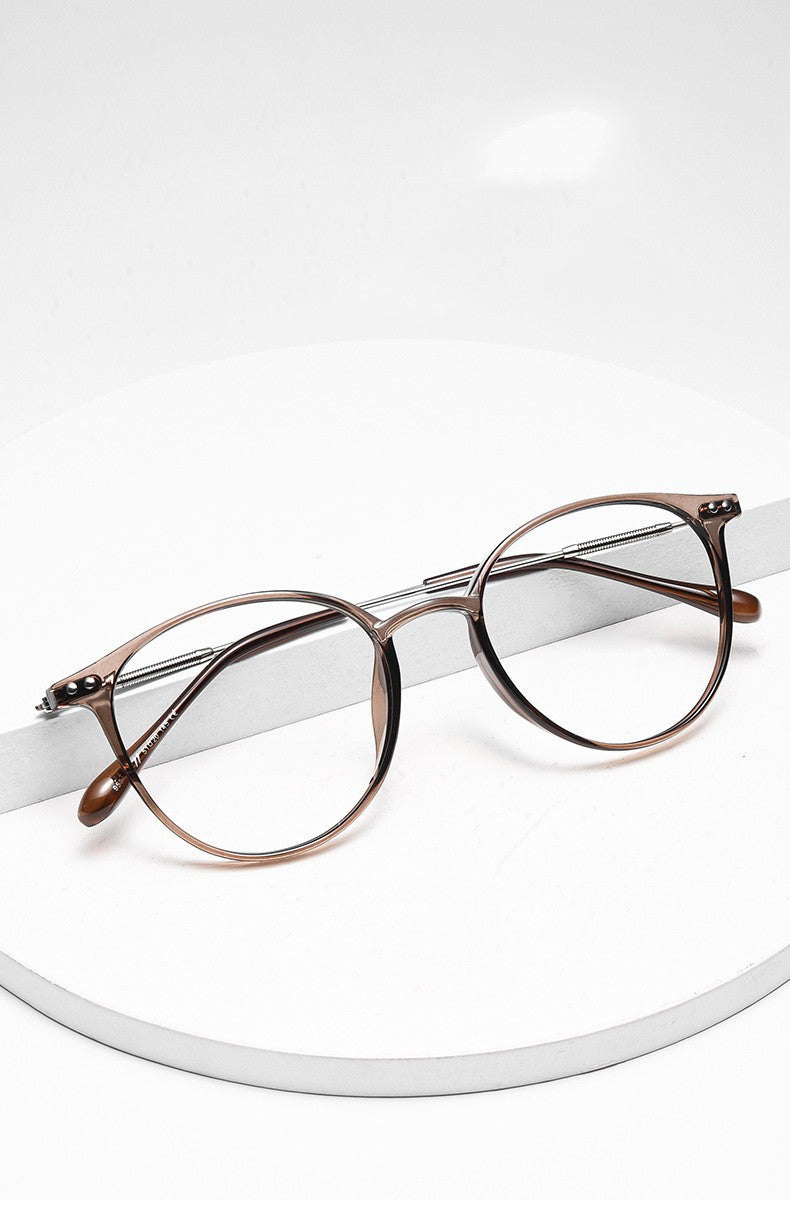 Round Frame Glasses For Myopia Women With Blue Light Ultra-light Internet Celebrity Without Makeup Small Glasses Frame 9531