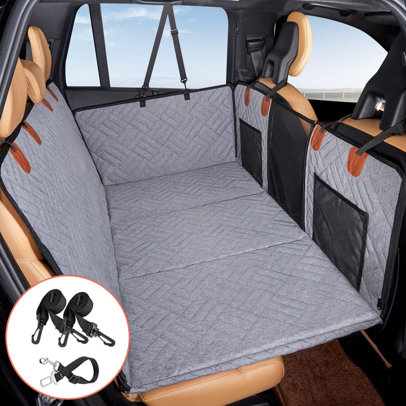 Capa de Carro Removível de Inverno Extensão Traseira Almofada para Cães Impermeável à Prova de Arranhões Antiderrapante Rede Almofada de Assento Traseiro para Pet