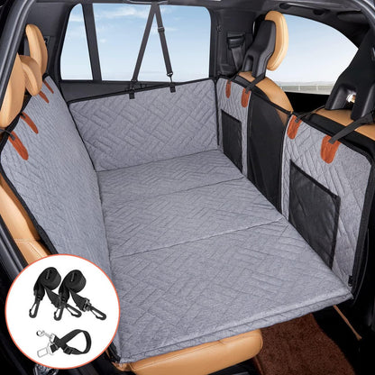 Capa de Carro Removível de Inverno Extensão Traseira Almofada para Cães Impermeável à Prova de Arranhões Antiderrapante Rede Almofada de Assento Traseiro para Pet