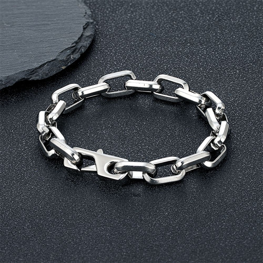 Pulseira de Corrente O Simples de Charme Cuba Masculina Feminina Moda Dubai Elo Punk Hip Hop Aço Inoxidável Casal Bangle Joias da Moda Presentes