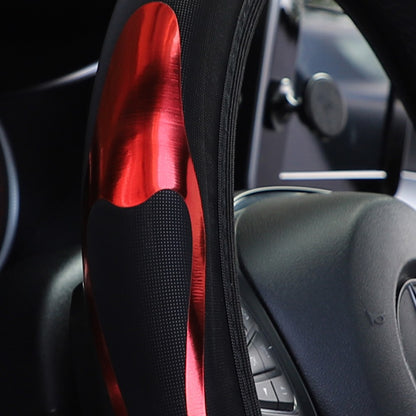 Shiny Skin PU Leather Dynamic Car Accessories without Inner Ring Steering Wheel Cover Suitable for 14.5-15inch