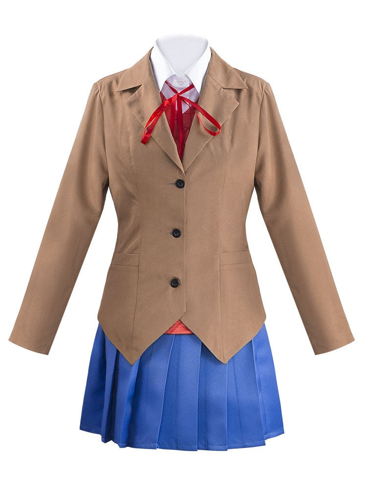 Game Doki Literature Club Monika Cosplay Sayori Yuri Natsuki Costume  Set School Uniform Girl Women Costumes