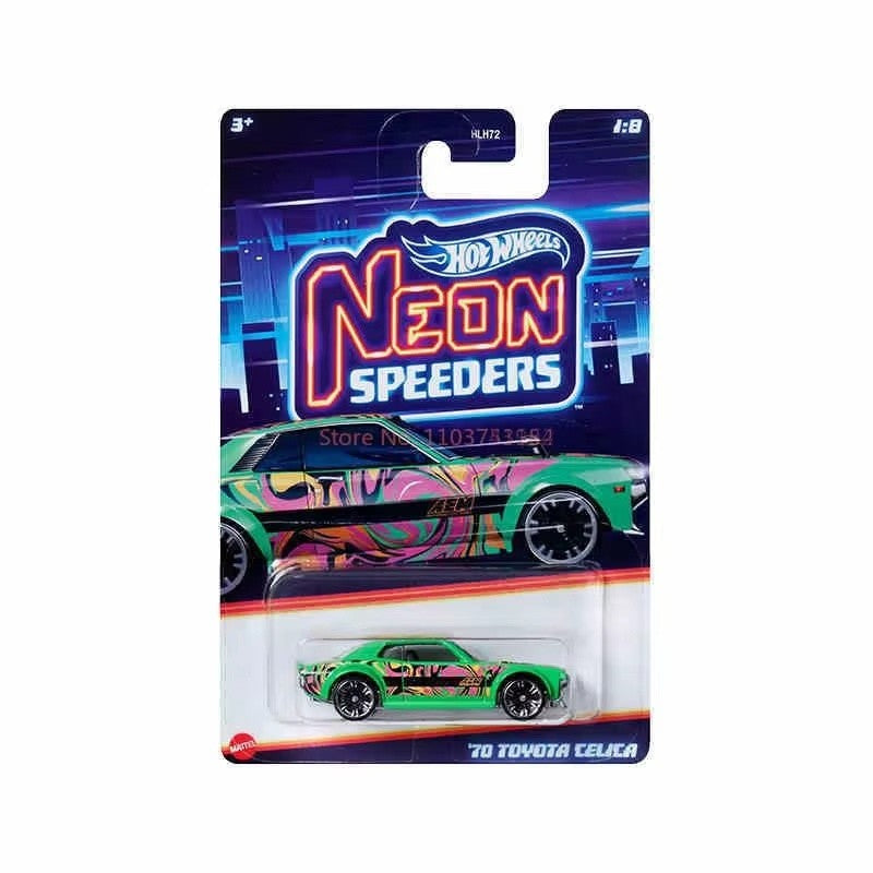 Hot Wheels Neon Speeders Series 8 Diecast Car Set 1/64 Scale Models Mazda RX-7 Datsun 510 B C D HLH72 Collectible Toy Xmas Gifts