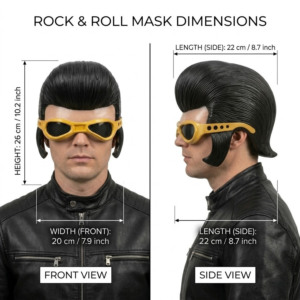 Elvis Presley Inspired Half Face Latex Mask Retro Vintage Costume Prop For Halloween Party Cosplay