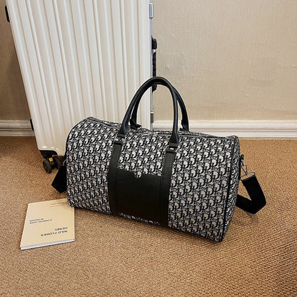 Women's Travel Totes Gym Bag Duffle Sports Fitness Business Casual Luggage Canvas Letter Handbag Outdoor Shoulder Weekend Bag