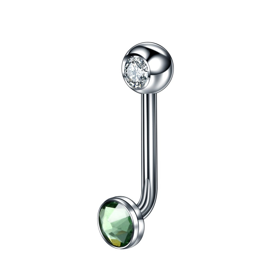 1PC Titânio Christina Vertical Hood Piercings Anéis de Lábio Flor Opala Sexy Piercings de Lábio Joias de Piercing de Sobrancelha VCH