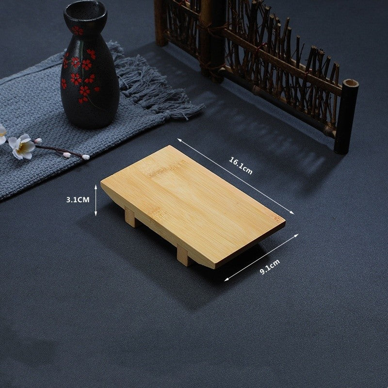 Bamboo Sushi Board boat plate Rectangular Platform Cooking Sashimi basin Japanese Korean Cuisine Tableware Serving Plate Tray