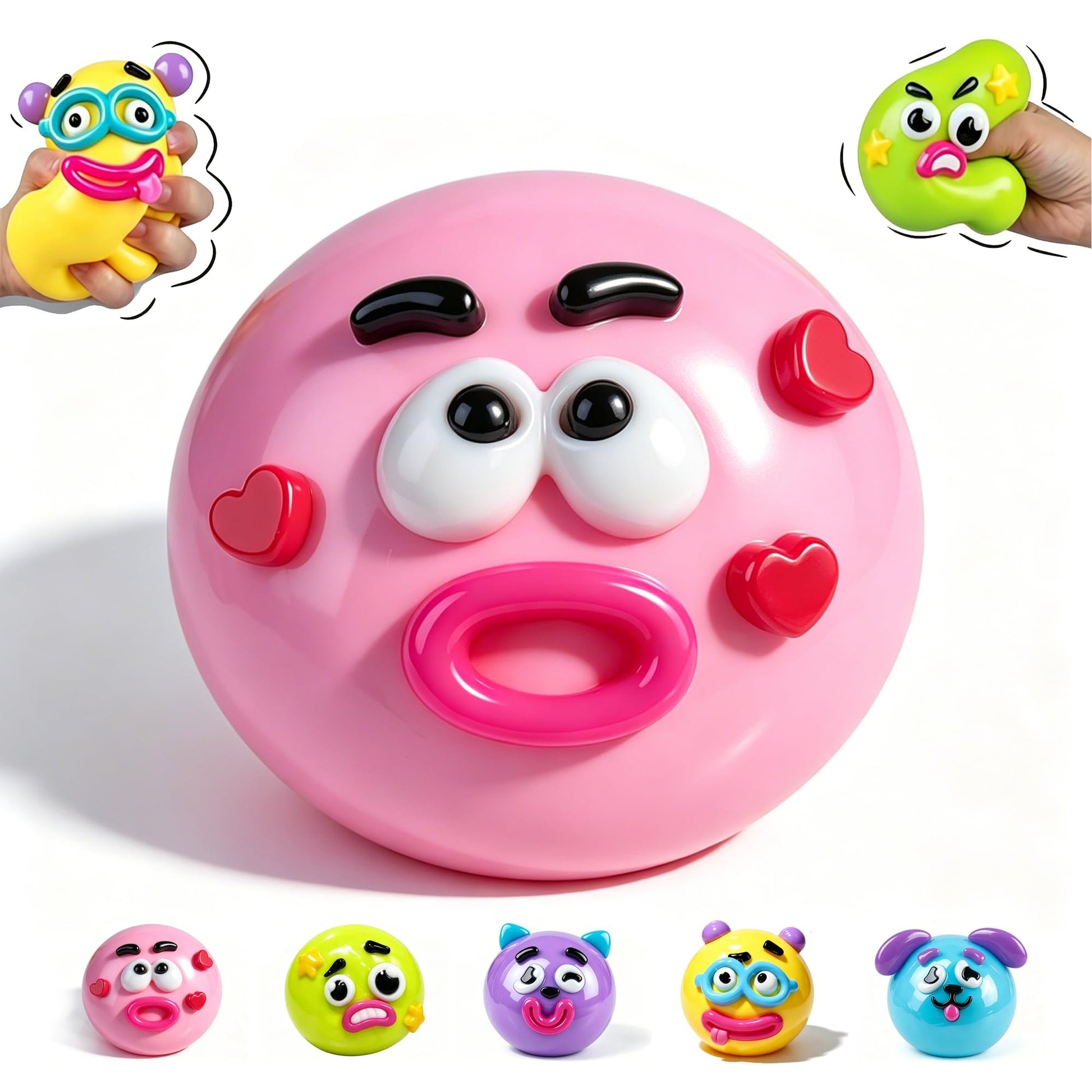 2026 New Dog Face Swap Squishy Toy, Soft Slow Rise Squeeze Toy, Moldable Stress Relief Sensory Toy for Anxiety Relief