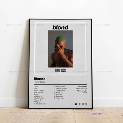 New Frank Poster Prints Ocean Blonde Nostalgia Ultra Hip Hop Music Album Canvas Painting Art Wall Picture Living Room Home Decor