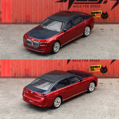 1/72 BMW THE I7 Toy Car Model CCA MSZ 1:64 Diecast Vehicle Miniature Free Wheels Collection Suitable for Hot Wheels Gift Kid