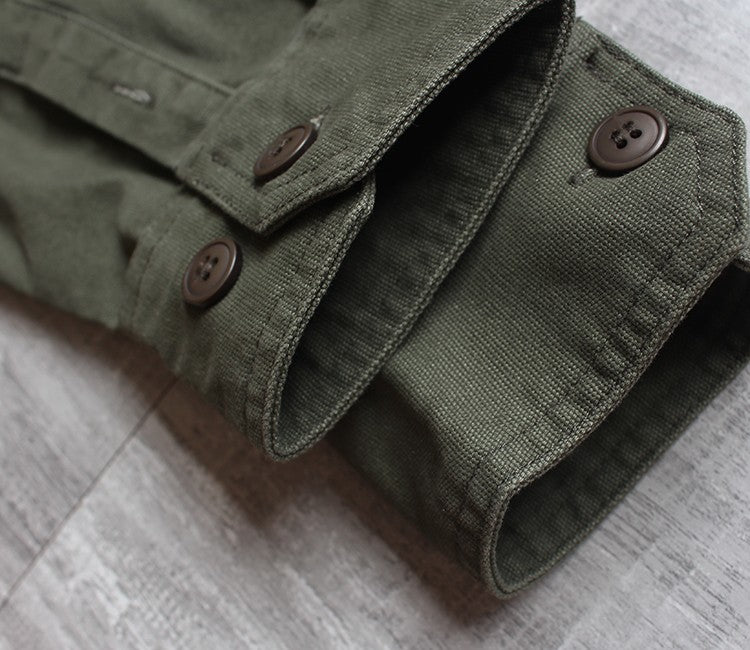 Long Sleeve Tactical Shirts Men  Patch Cargo Shirt Cotton American Casual Vintage Tooling Jacket Outdoor Workwear Blusas