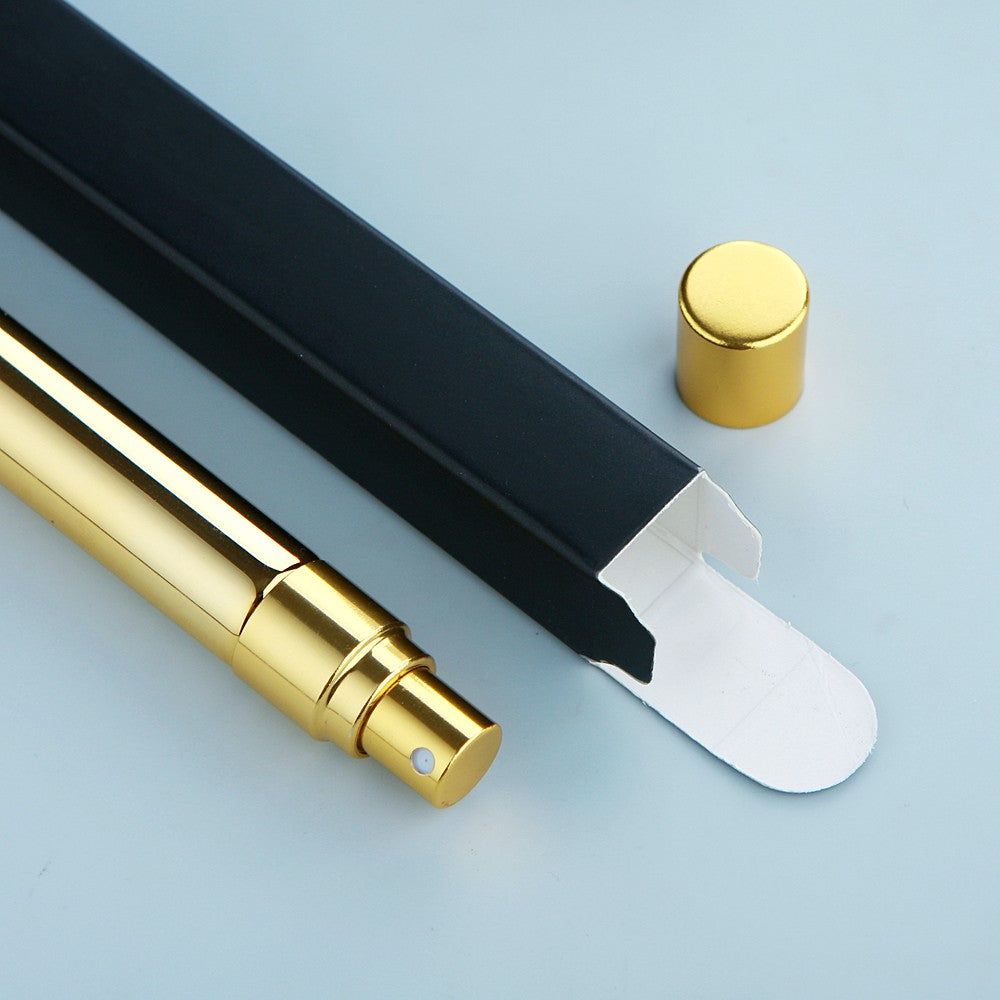 50pcs/Lot Perfume Bottle With Box Electroplated Spray Bottles Atomizer Parfum With Square Package Box Print LOGO Pay Extra