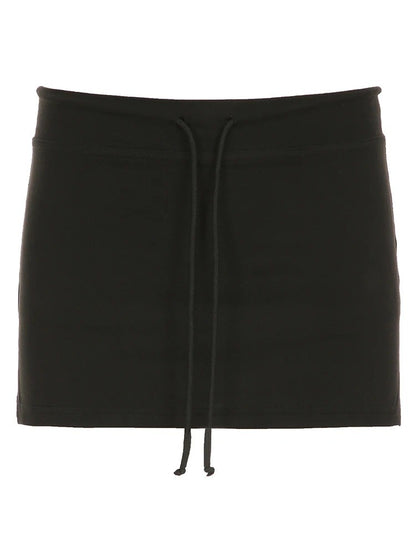 Solid Lace-up Mini Skirts Sexy American Retro Basic Vintage Casual Short Bottoms