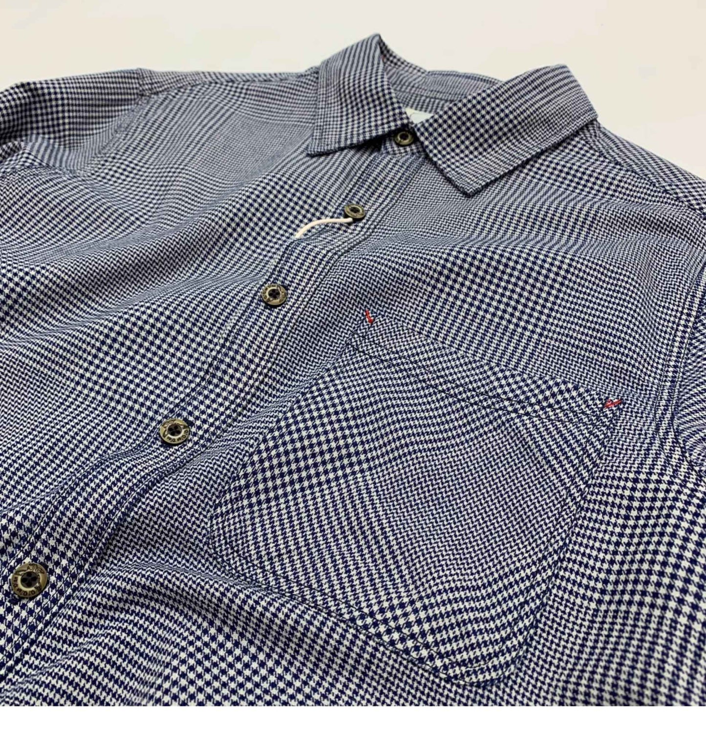 Plaid shirt Men's vintage shirt American cargo cotton loose casual coat