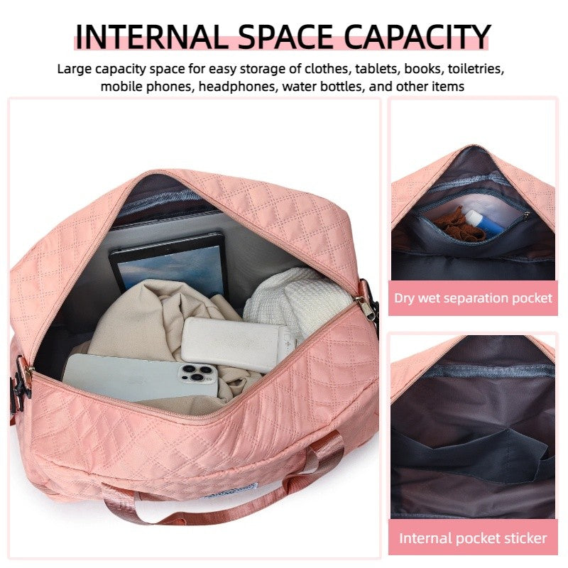 Fashionable Multifunctional Travel Luggage Bag with Independent Shoe Compartment,Suitable for Travel,Sports and Fitness,Camping