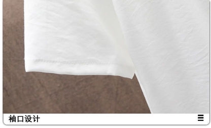 Summer New Fashion Solid Color Breathable Cotton and Linen Suit Men's Leisure Loose Sports Large Size High-Grade Two-Piece Set