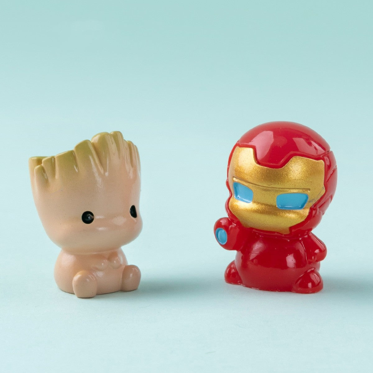 5PCS/SET Q Edition 2CM Batman Spider-Man Iron Man Groot Cartoon Action Figure Model DIY Decorative Accessories Tabletop Ornament