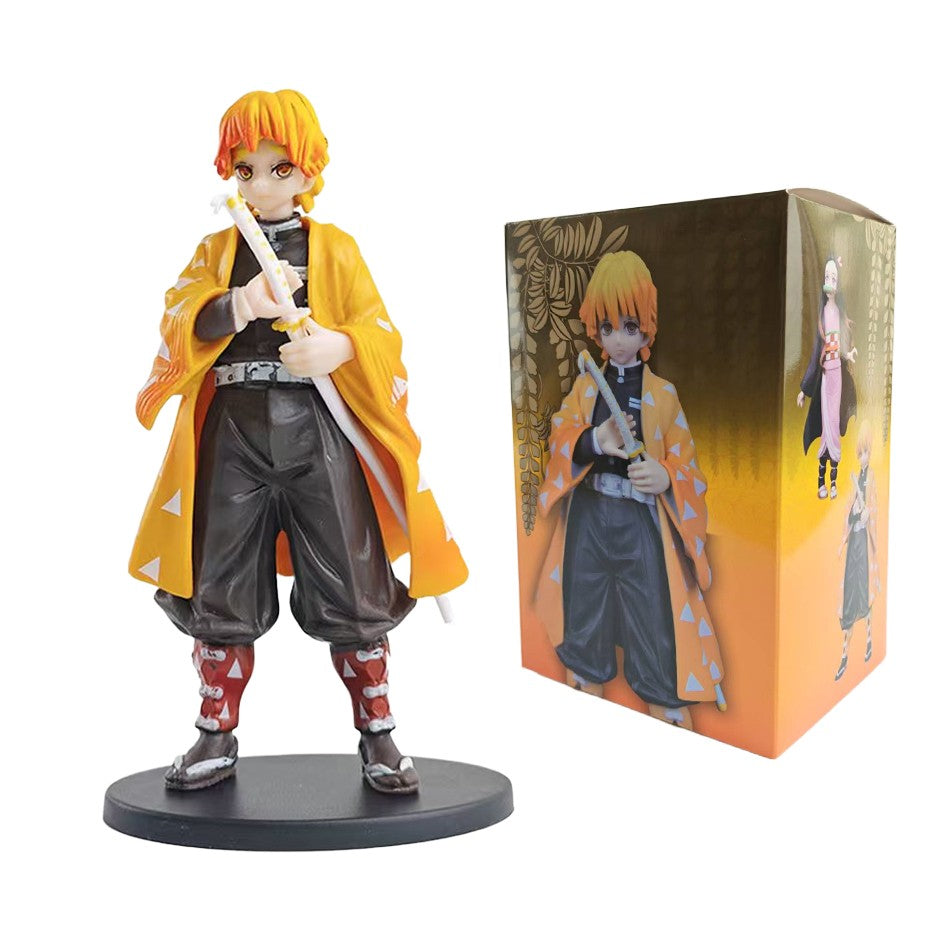 Anime Demon Slayer Kimetsu no Yaiba Figure Kamado Tanjirou Action Figure Agatsuma Zenitsu Nezuko Warrior PVC Model Toys