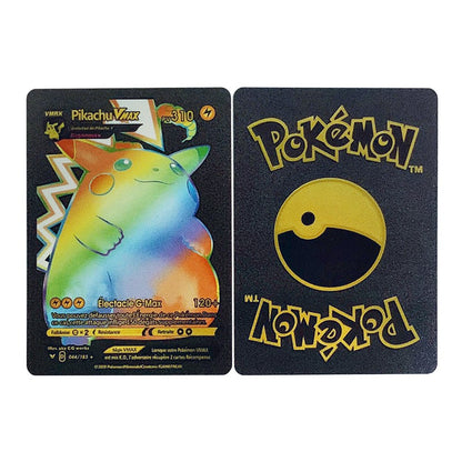 Cartas Pokémon Arco-Íris Douradas Prateadas Vmax GX Coleção de Cartas de Batalha Cartas de Treinador Espanhol Inglês Francês Brinquedos Infantis Presentes de Natal