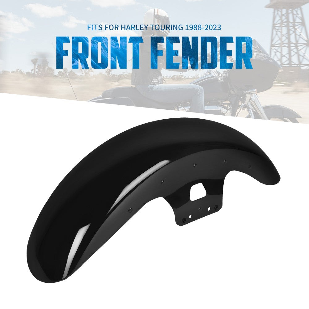 Motorcycle 19'' Front Fender Wheels Wrap Iron Short Mudguard For Harley Touring Road King FLHR Street Electra Glide FLHTK 14-23
