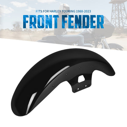 Motorcycle 19'' Front Fender Wheels Wrap Iron Short Mudguard For Harley Touring Road King FLHR Street Electra Glide FLHTK 14-23