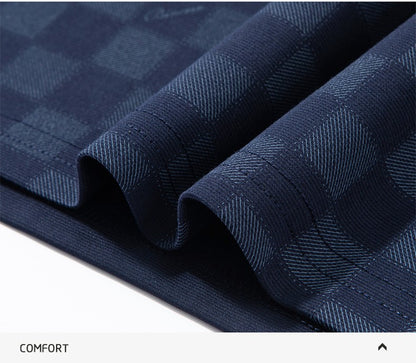 BROWON Polo Shirts for Man Autumn Business Slim Fit Long Sleeve T Shirt Men 2025 New Casual Loose Pullover Plaid Men Tops & Tees