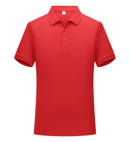 Solid color cotton breathable men's and women's polo shirts, T-shirts, printed logos, embroidered summer workwear, short sleeves