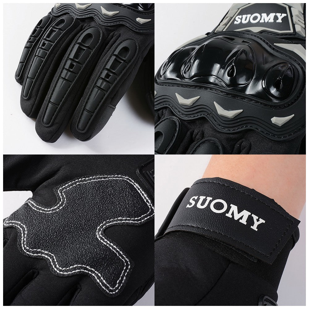 Luvas de motocicleta à prova d'água SUOMY para inverno, masculinas e femininas, primavera outono, luvas de motocross para motociclistas, tela sensível ao toque, luvas de ciclismo para motos