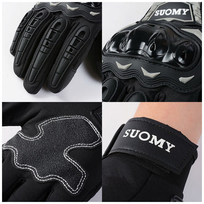 Luvas de motocicleta à prova d'água SUOMY para inverno, masculinas e femininas, primavera outono, luvas de motocross para motociclistas, tela sensível ao toque, luvas de ciclismo para motos