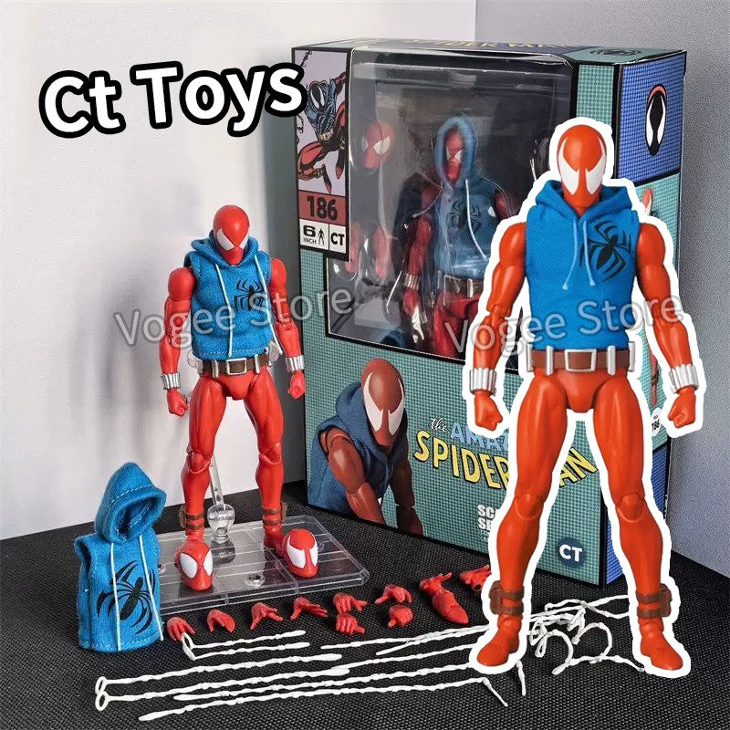 Ct Toys Homem-Aranha Mafex 185 Traje Clássico Anime Figure Ver Miles Morales 2099 Homem-Aranha Boneco de Ação Brinquedos Presente Infantil