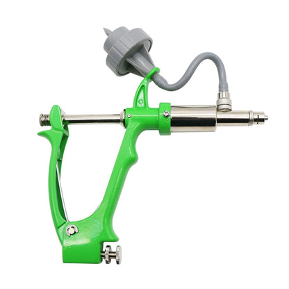 1 Unidade Seringa Automática de 2/5ml para Frango Porco Boi Ovelha com 2 Frascos de Vacina Injeção Contínua Ajustável para Aves