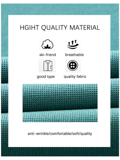 BROWON New Collection 2025 Golf Shirts Mens Short Sleeve Solid Color Turn Down Collar Business Plain Shirt for Man