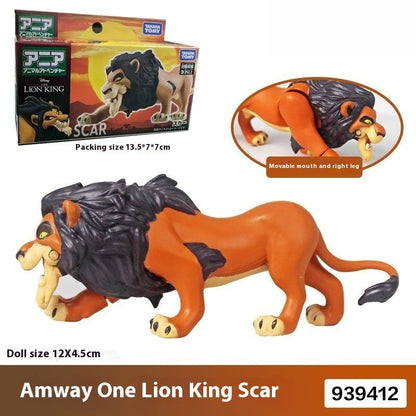 Em estoque Disney O Rei Leão Bonecos de Ação Brinquedos Simba Adulto Mufasa Scar Modelo de Brinquedo Animal Simulação Articulação Móvel de Presente