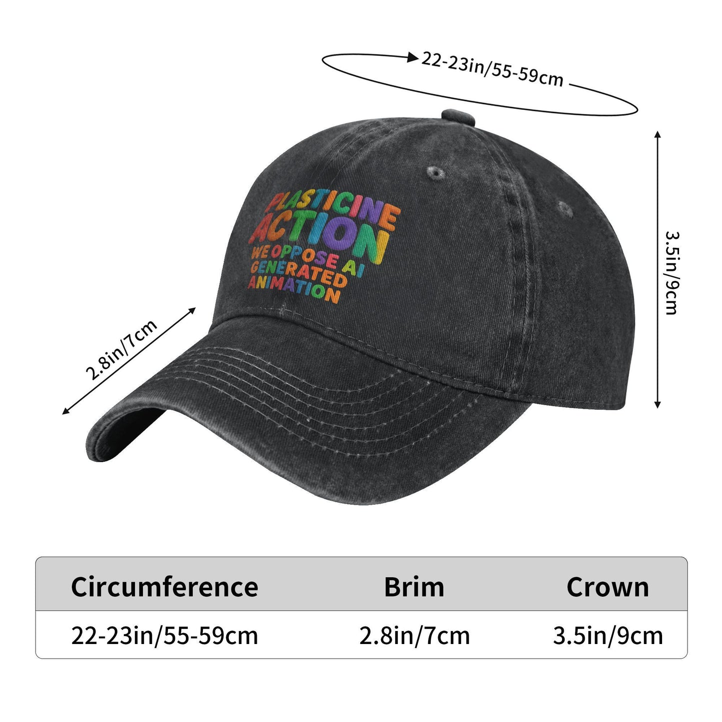 Classic Plasticine Action Baseball Caps Unisex Style Distressed Cotton Headwear Outdoor Running Golf Unstructured Soft Hat